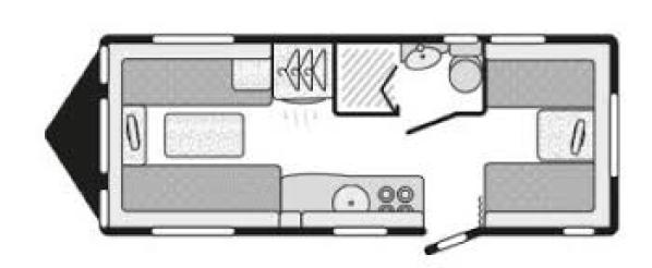 Layout of 5 berth caravan
